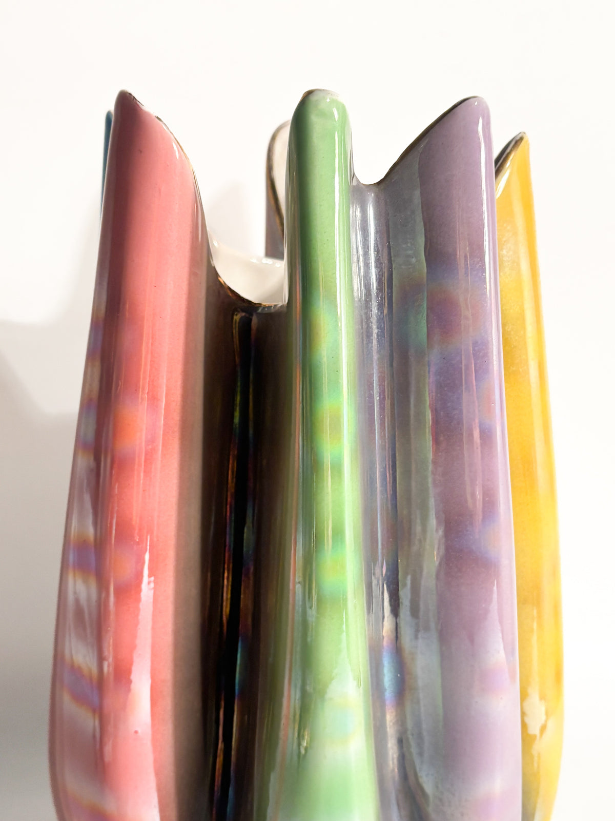 Ceramic Vase with Iridescent Finish by S.I.C.A.S., Sesto Fiorentino, 1950s