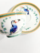 Tazza Hermès Toucan Demitasse in Porcellana di Limoges Anni 80