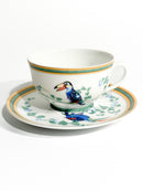 Tazza Hermès Toucan Demitasse in Porcellana di Limoges Anni 80