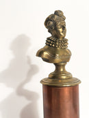 Scultura in Bronzo Dorato e Base in Legno di Maria Antonietta Anni 20