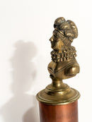 Scultura in Bronzo Dorato e Base in Legno di Maria Antonietta Anni 20