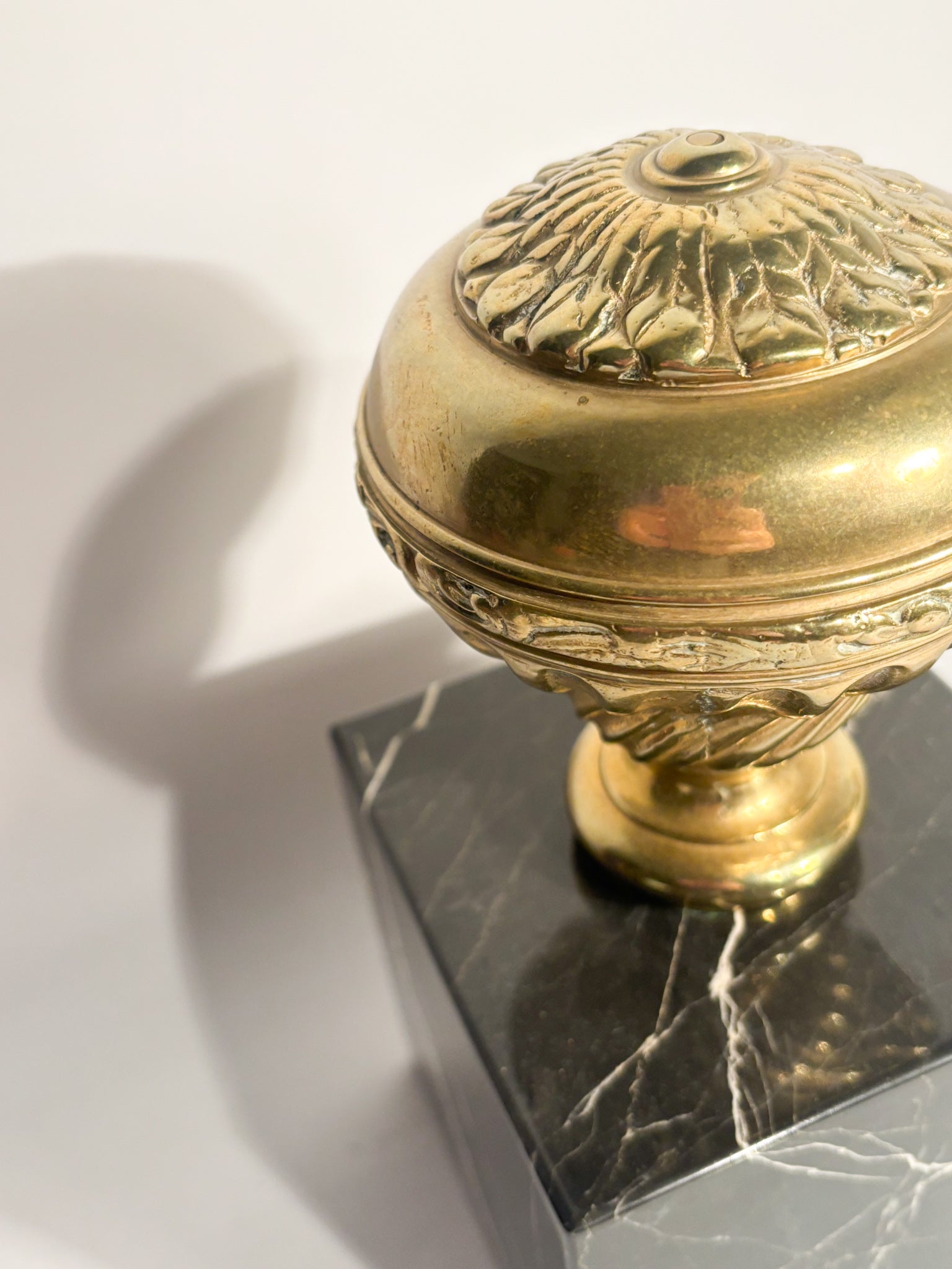 Doorstop in Black Marble and Bronze 1950s