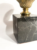 Fermaporta in Marmo Nero e Bronzo Anni 50