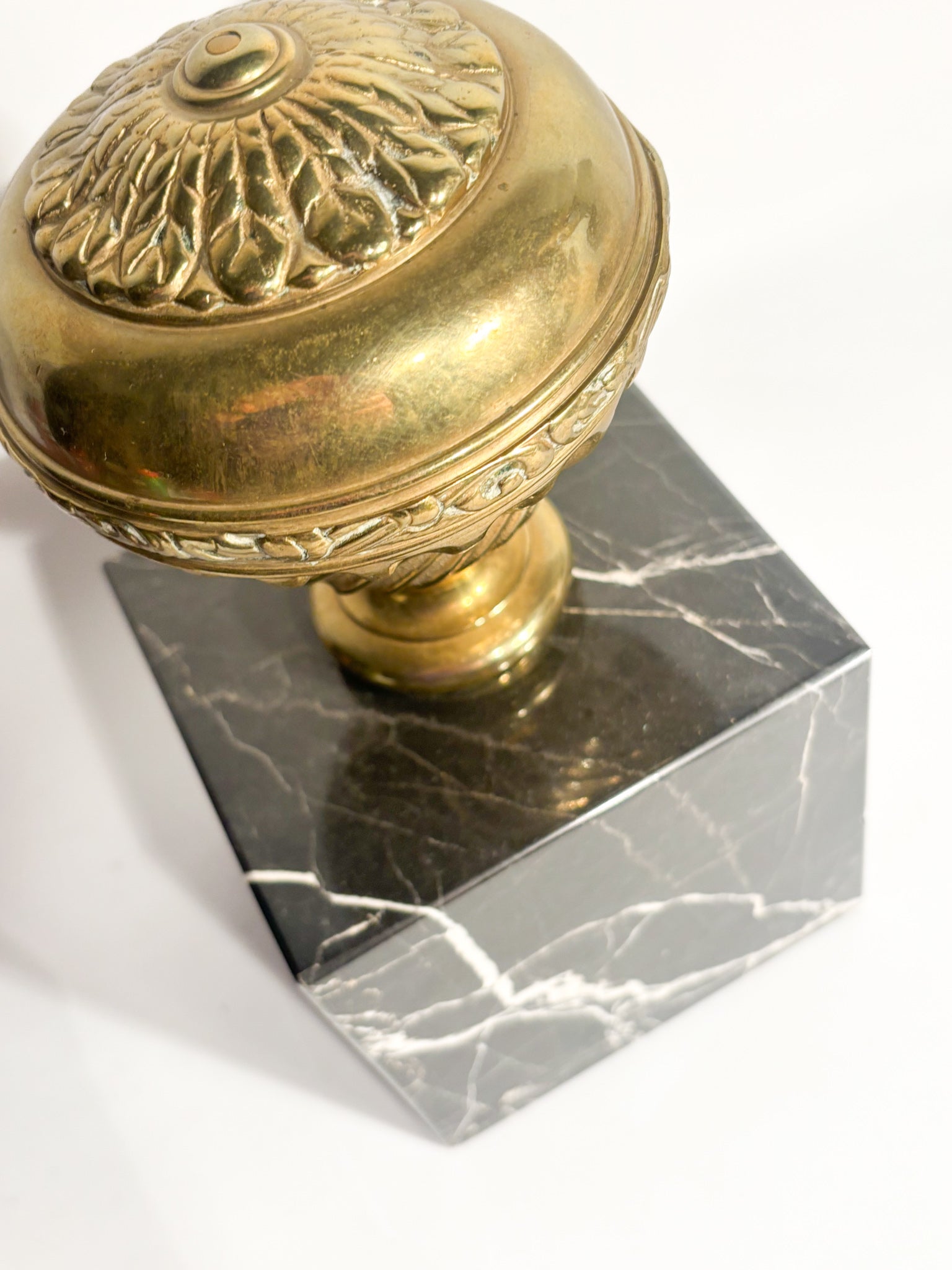 Doorstop in Black Marble and Bronze 1950s