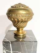 Fermaporta in Marmo Nero e Bronzo Anni 50