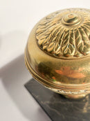 Fermaporta in Marmo Nero e Bronzo Anni 50