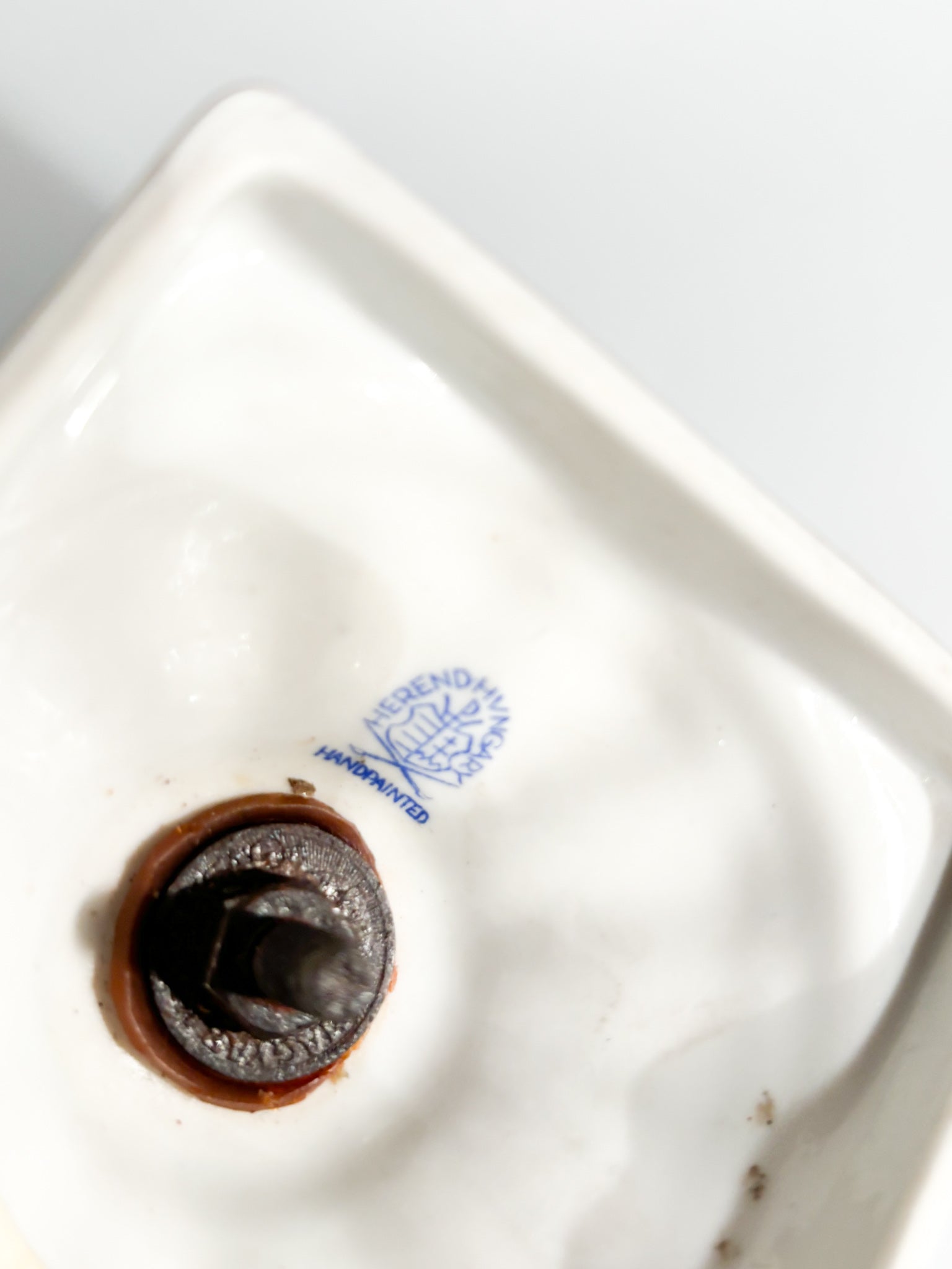 Hand-Painted Herend Porcelain Vase from the 1940s