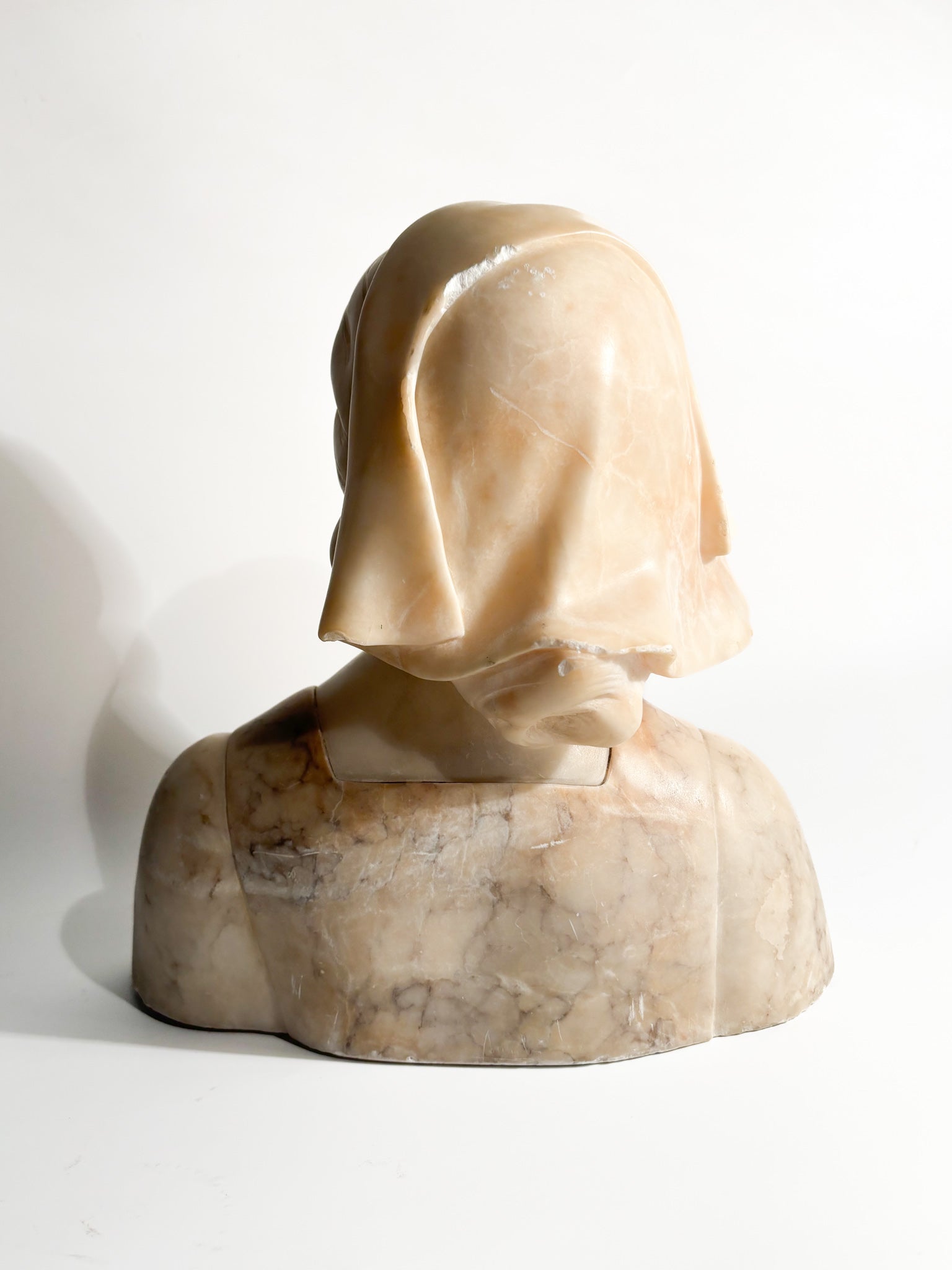 Alabaster Bust of Joan of Arc Attributed to Giuseppe Bessi Early Twentieth Century