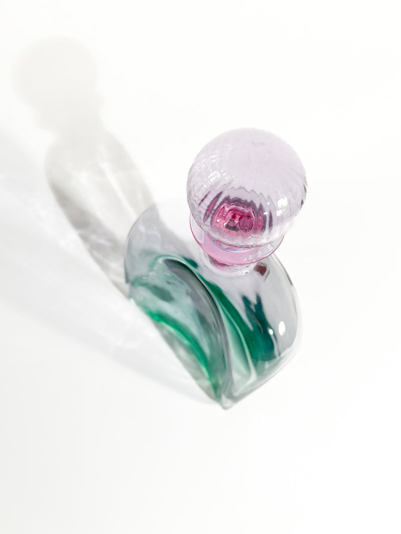 Bottle by Carlo Moretti in Pink and Green Murano Glass from the 1970s