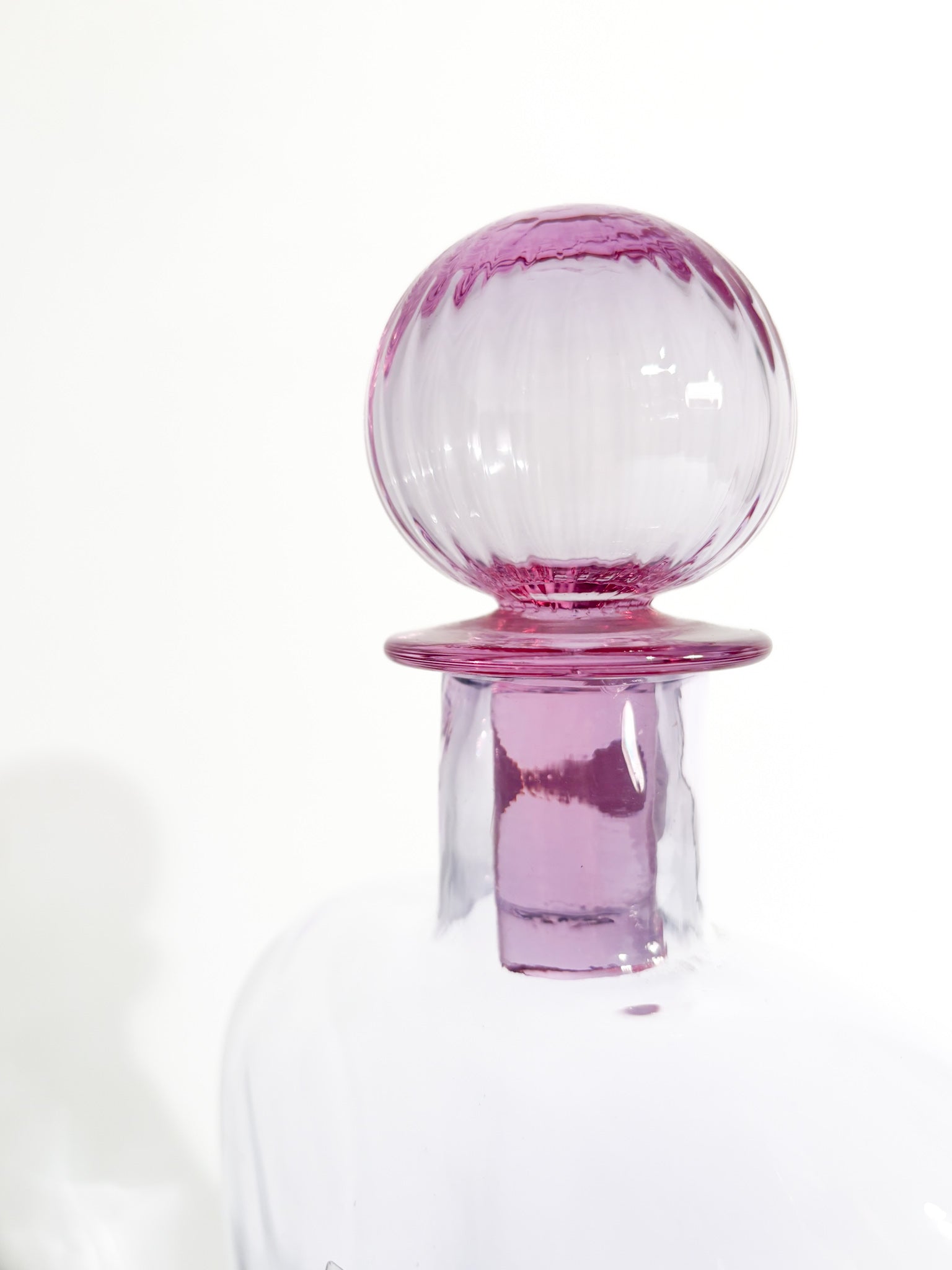 Bottle by Carlo Moretti in Pink and Green Murano Glass from the 1970s