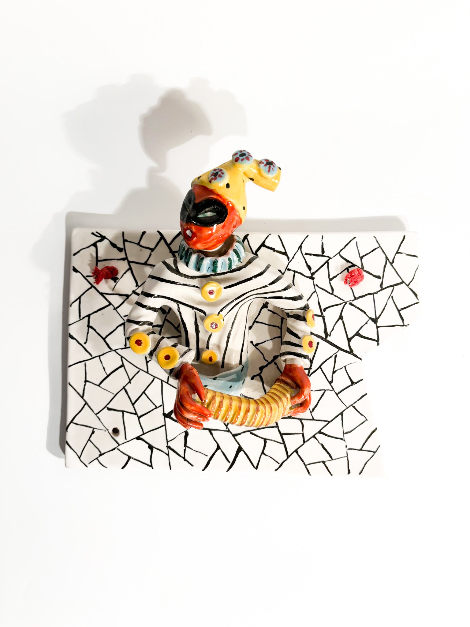 San Polo Ceramic Hanger Plate by Otello Pink from the 1950s