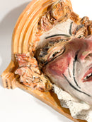 Mensola da Parete in Ceramica di Grottaglie Maschera Fine XIX Secolo