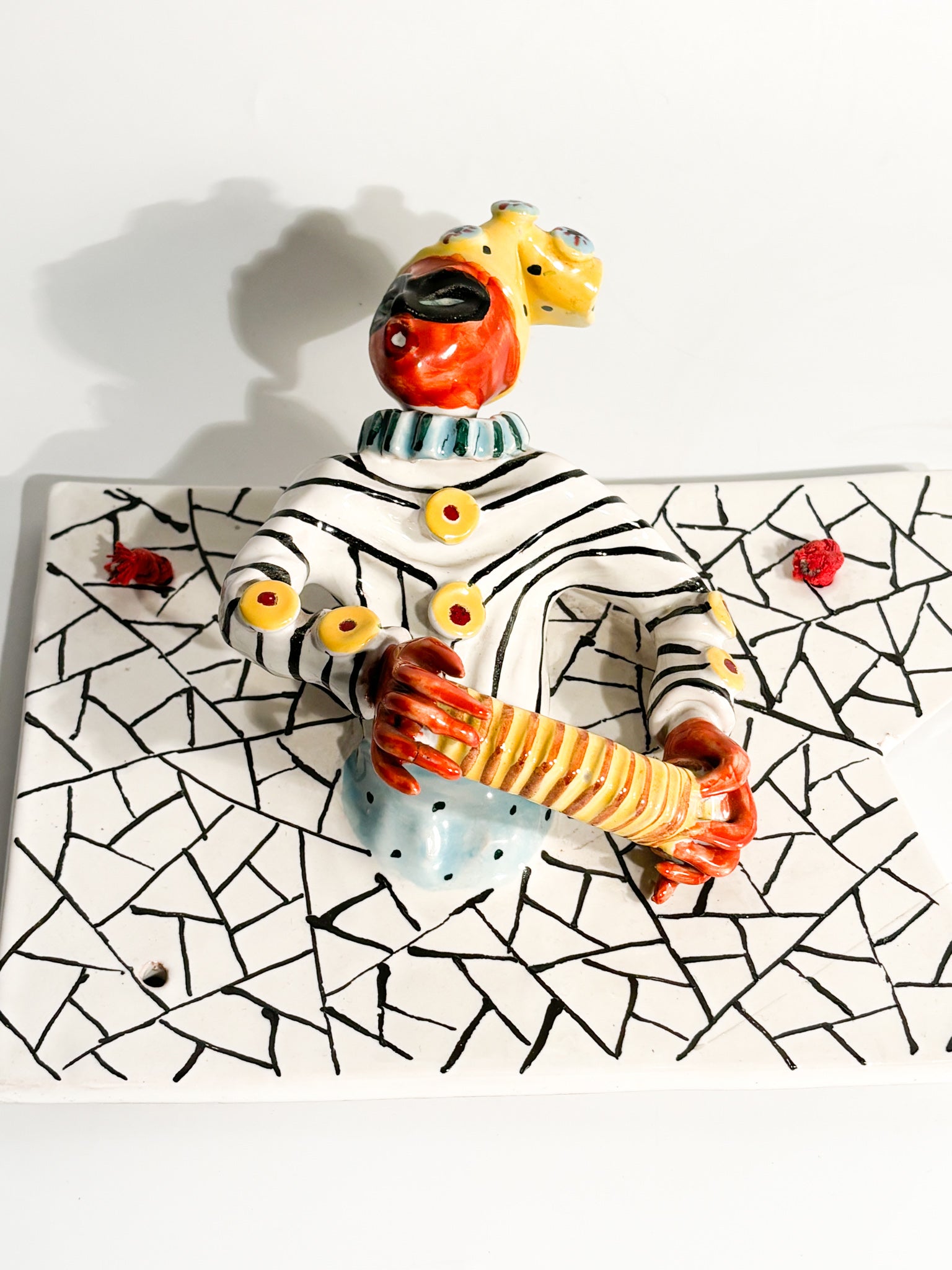 San Polo Ceramic Hanger Plate by Otello Pink from the 1950s