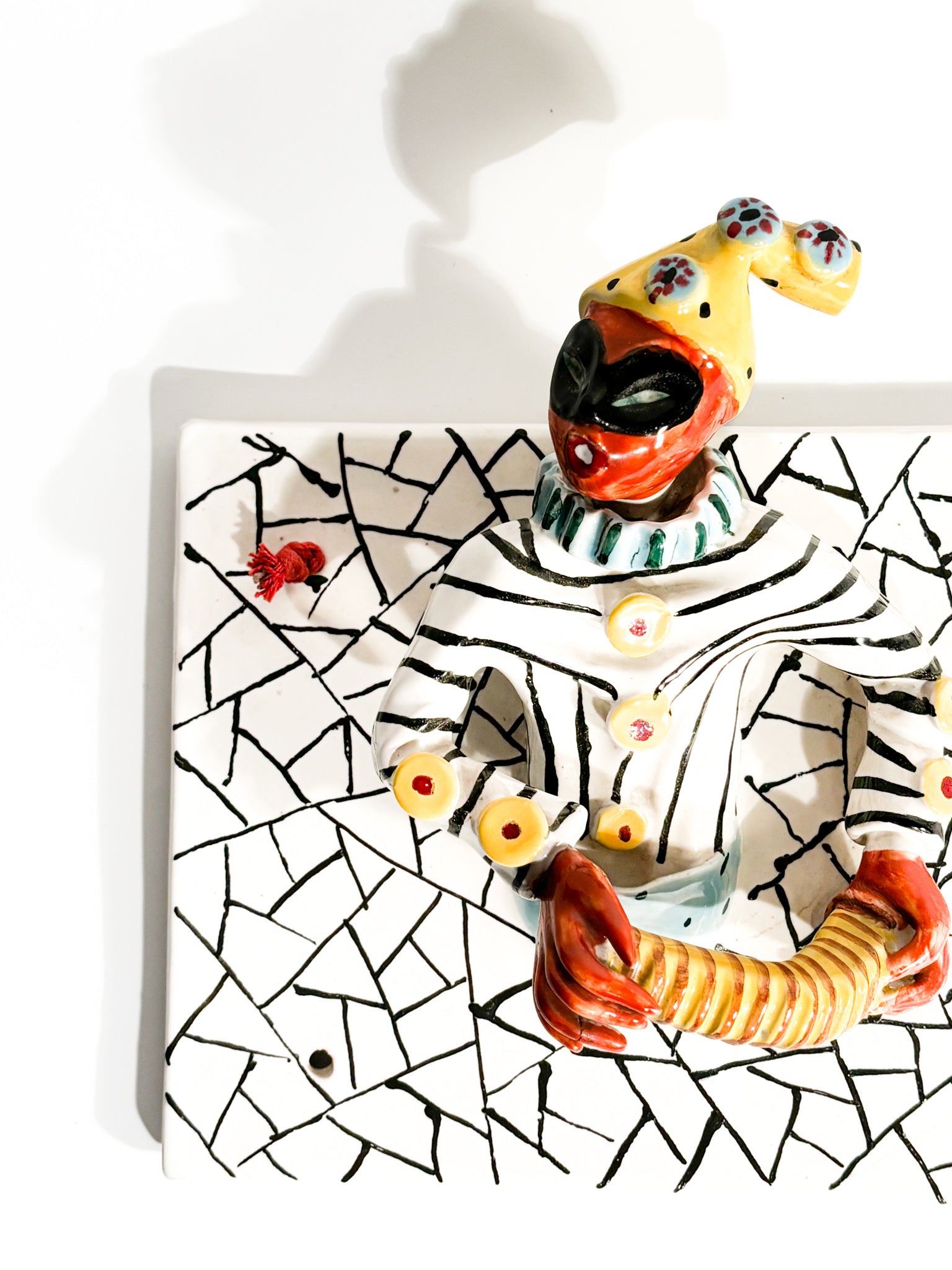 San Polo Ceramic Hanger Plate by Otello Pink from the 1950s