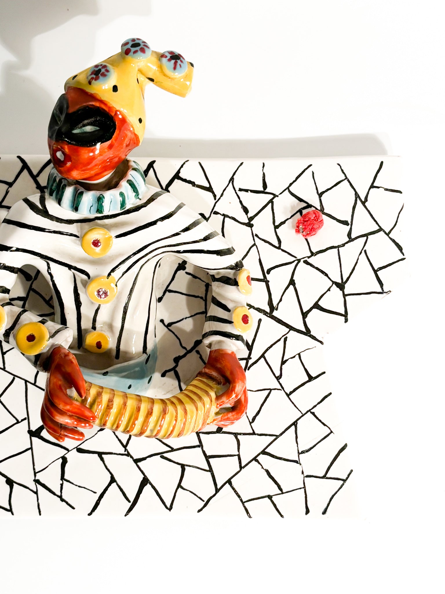 San Polo Ceramic Hanger Plate by Otello Pink from the 1950s