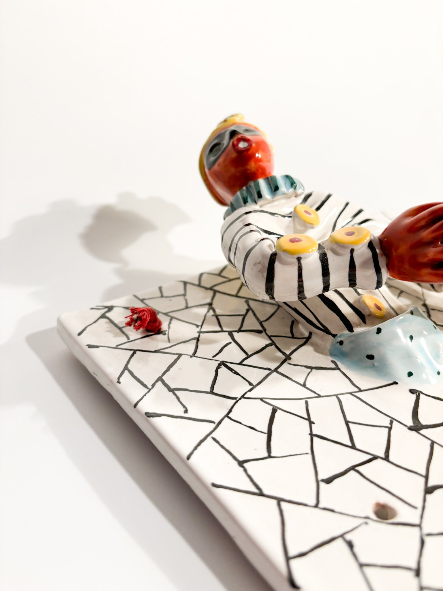 San Polo Ceramic Hanger Plate by Otello Pink from the 1950s