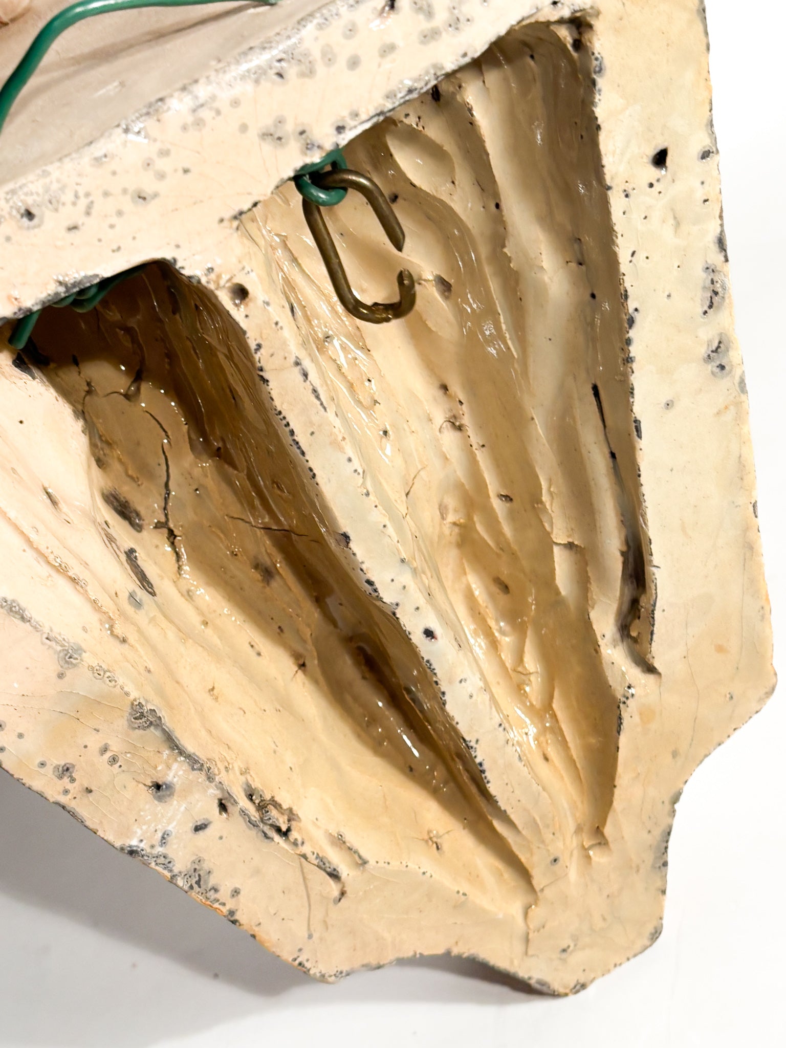 Wall Shelf in Grottaglie Ceramic Fine 19th Century Mask