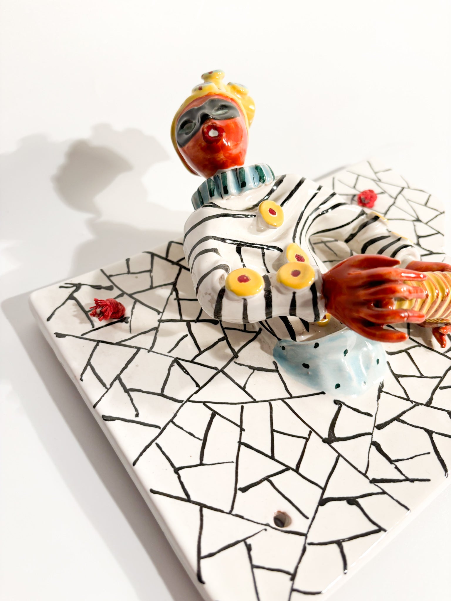 San Polo Ceramic Hanger Plate by Otello Pink from the 1950s