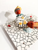 Piastra Appendino in Ceramica di San Polo di Otello Rosa Anni 50