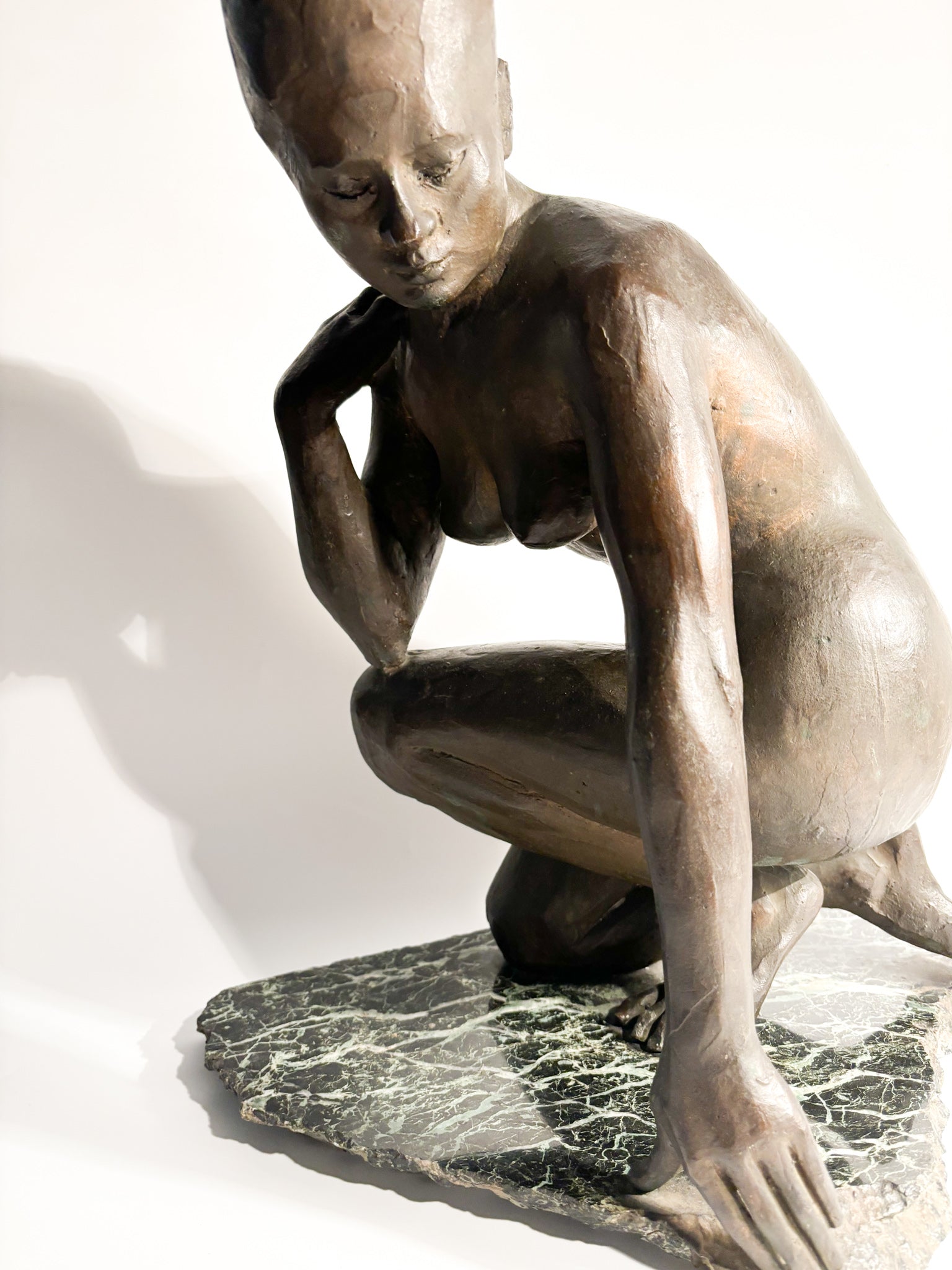 Bronze Sculpture of a Woman and Marble Base by Lilliana Nocera, 1960s
