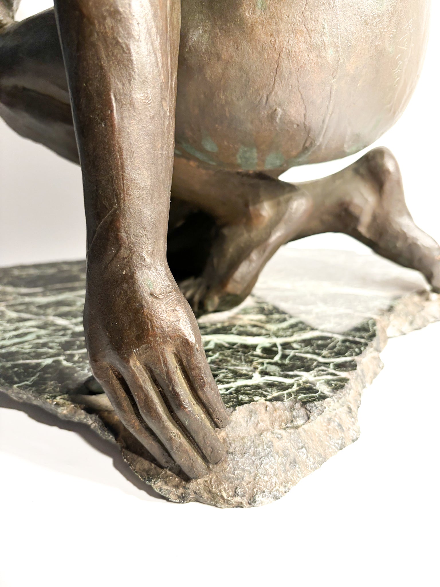 Bronze Sculpture of a Woman and Marble Base by Lilliana Nocera, 1960s