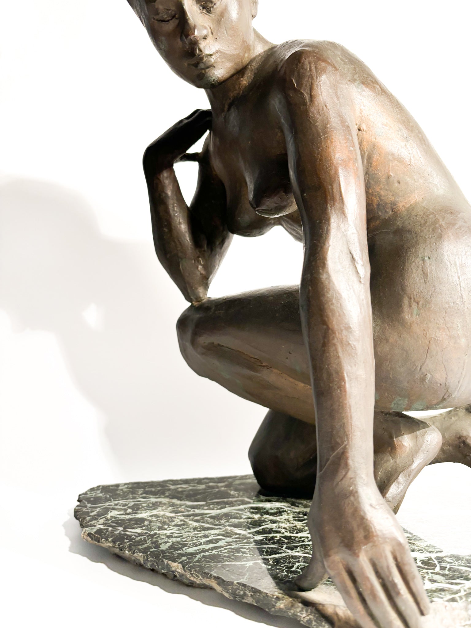 Bronze Sculpture of a Woman and Marble Base by Lilliana Nocera, 1960s