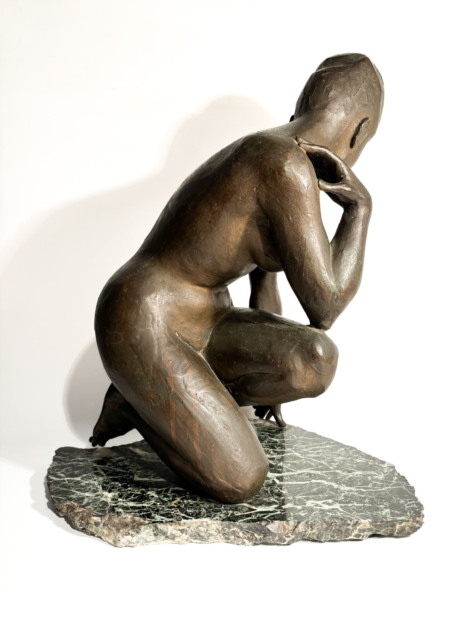 Bronze Sculpture of a Woman and Marble Base by Lilliana Nocera, 1960s