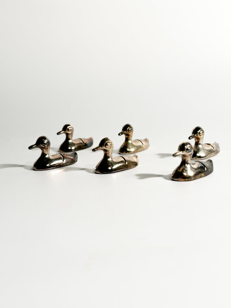 Set of 6 Metal Placeholders / Knife Rests by Saviato from the 90s