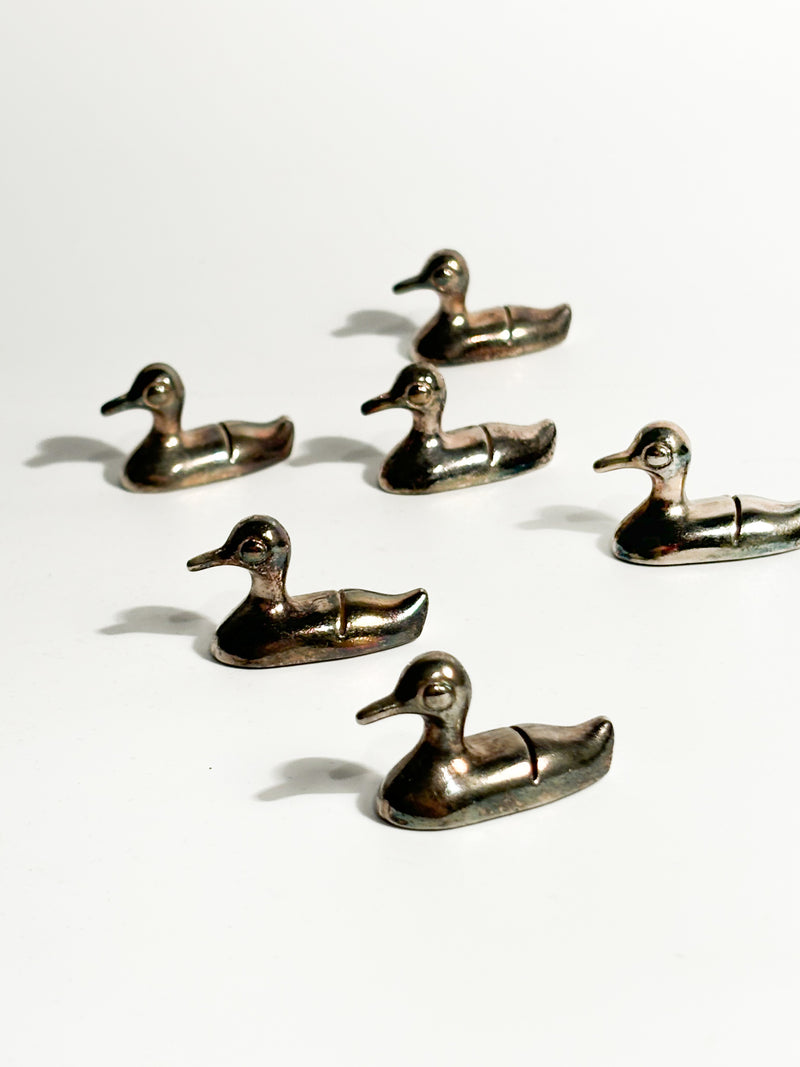 Set of 6 Metal Placeholders / Knife Rests by Saviato from the 90s