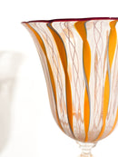 Calice in Vetro di Murano Soffiato con Lavorazione a Filigrana Anni 70