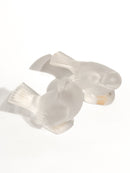 Fermacarte a Forma di Passero in Cristallo di Lalique Anni 50