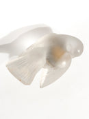 Fermacarte a Forma di Passero in Cristallo di Lalique Anni 50