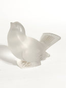 Fermacarte a Forma di Passero in Cristallo di Lalique Anni 50