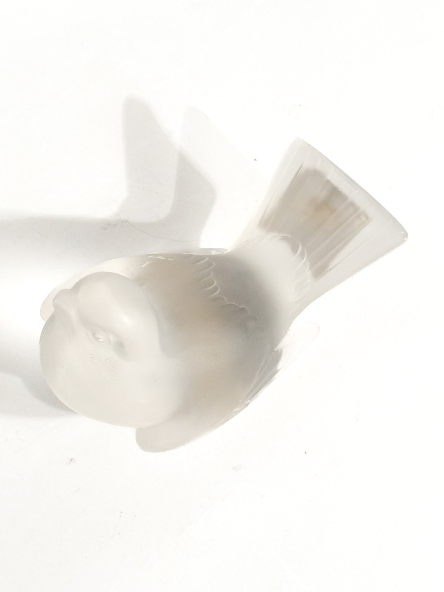 Fermacarte a Forma di Passero in Cristallo di Lalique Anni 50