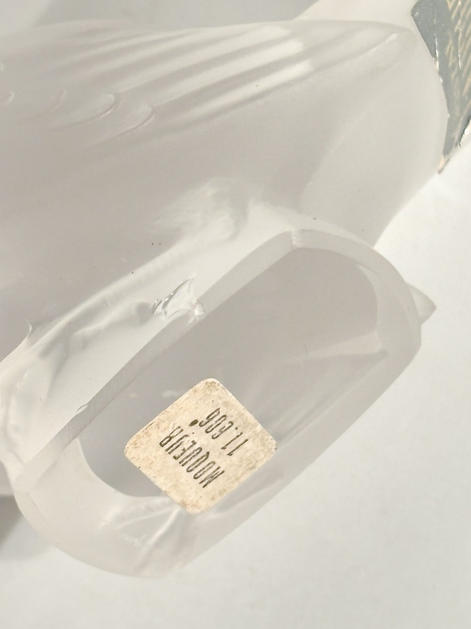 Fermacarte a Forma di Passero in Cristallo di Lalique Anni 50