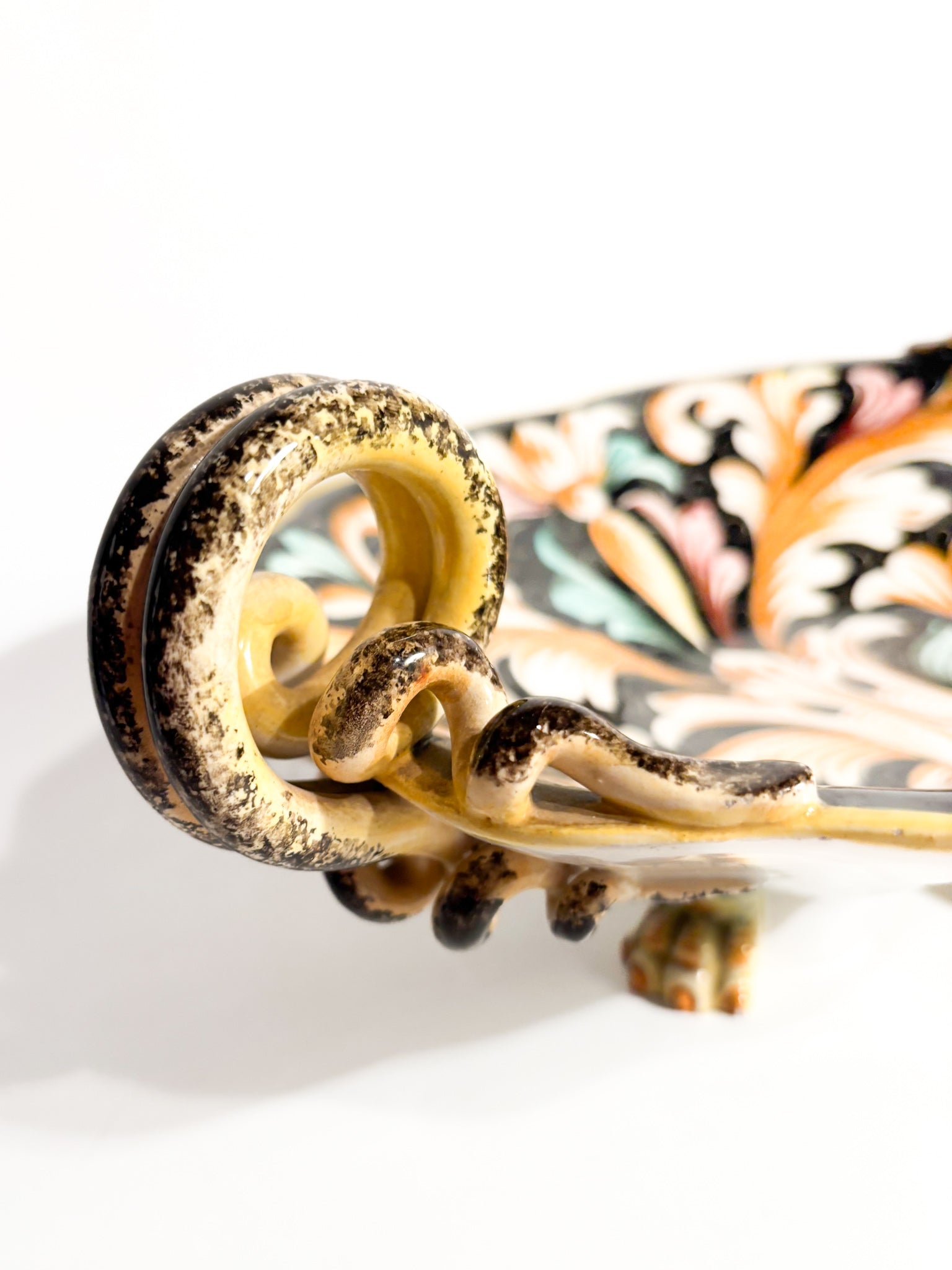 Centrotavola in Ceramica di Colonnata Dipinta a Mano Anni 50