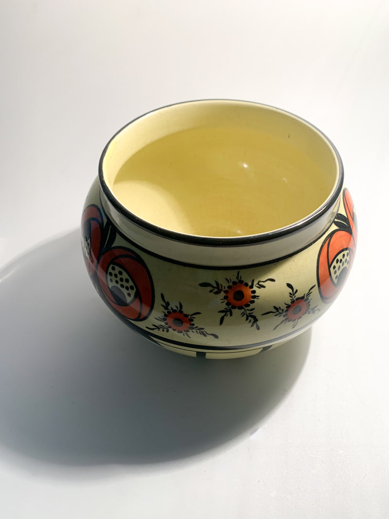 Vaso in Ceramica S.C. Richard Giallo e Arancio Anni 20