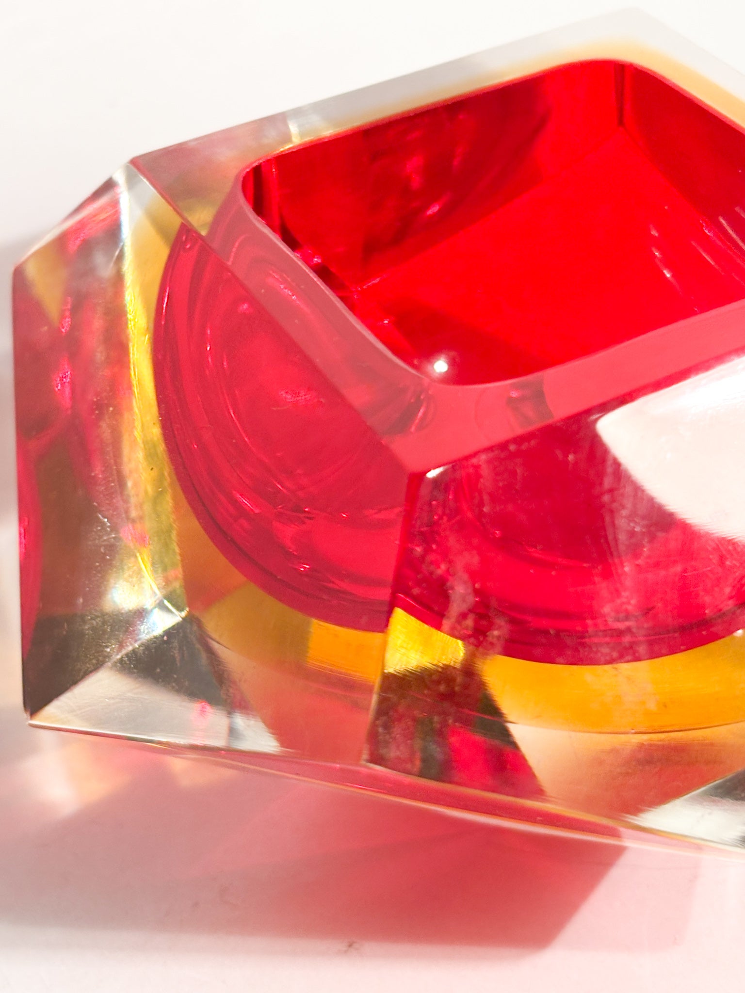 Ciotola Posacenere in Vetro di Murano Sommerso Mandruzzato Anni 70