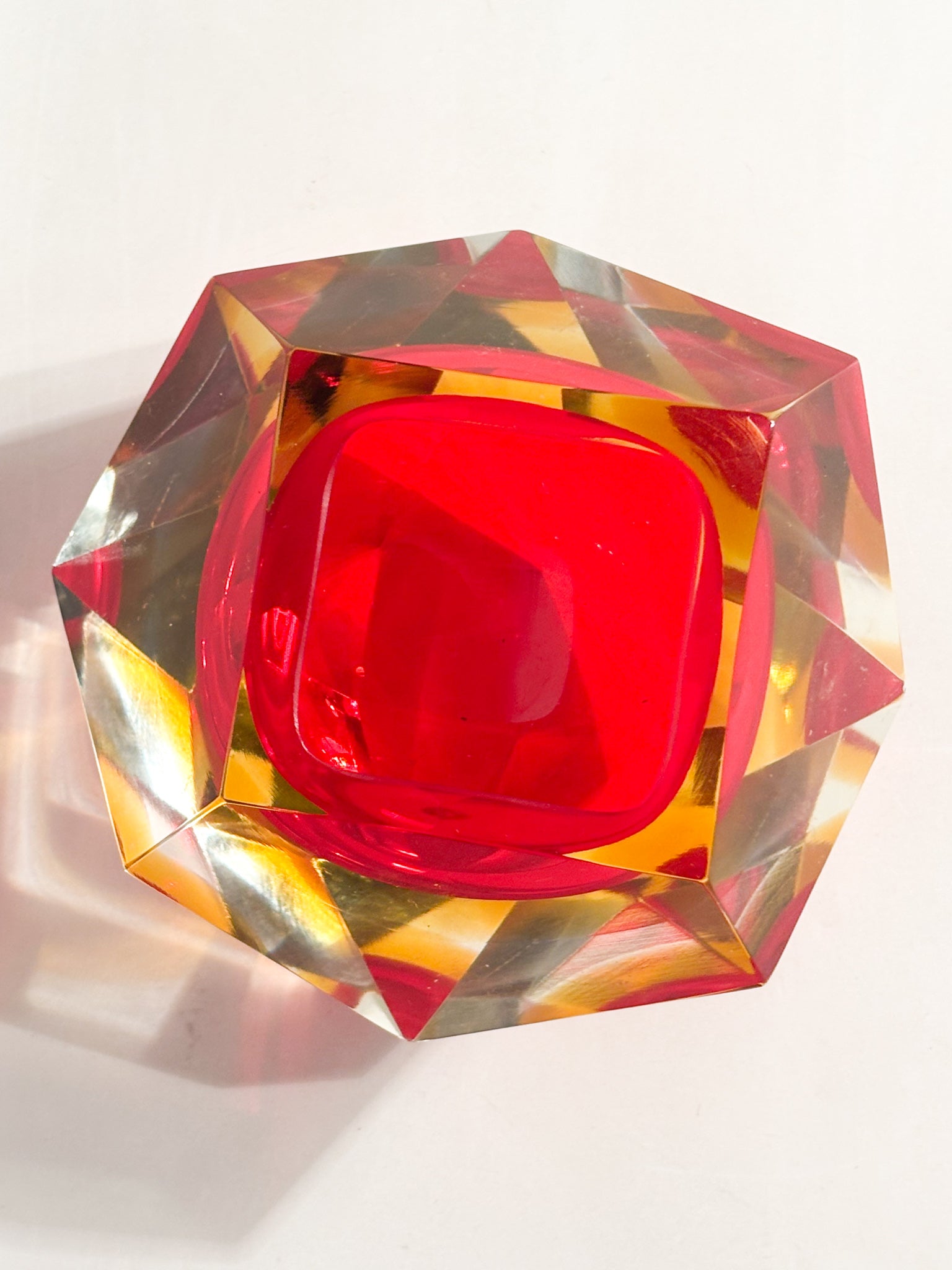 Ciotola Posacenere in Vetro di Murano Sommerso Mandruzzato Anni 70