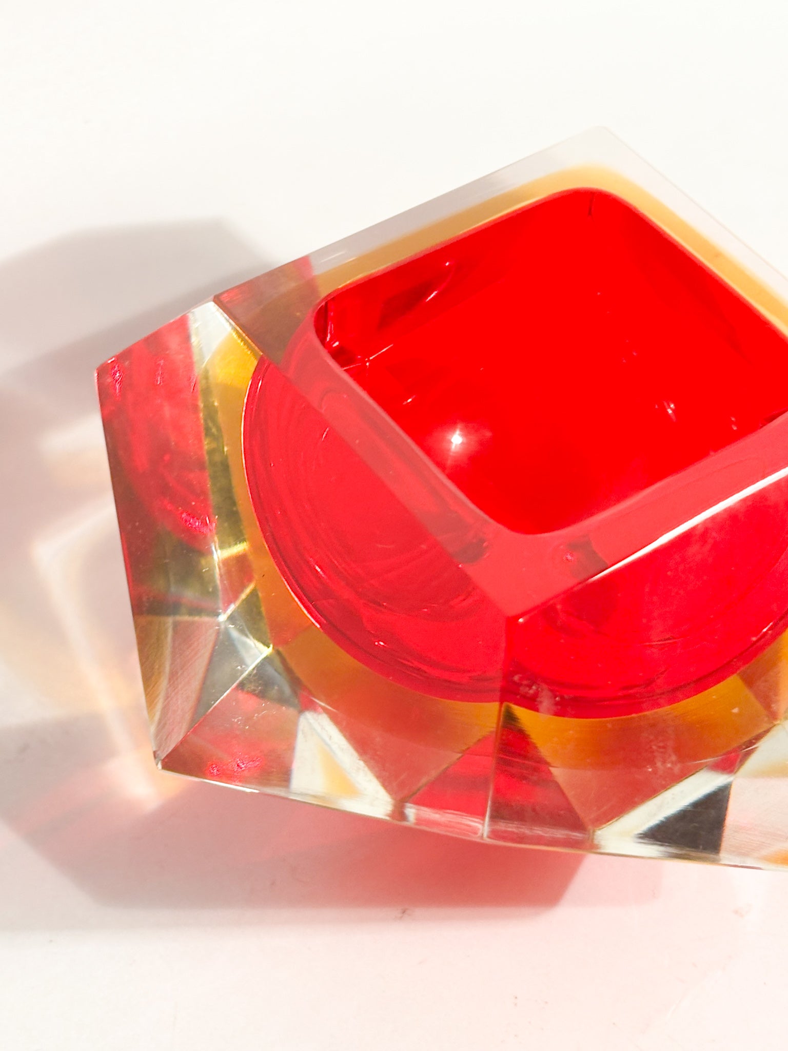 Ciotola Posacenere in Vetro di Murano Sommerso Mandruzzato Anni 70