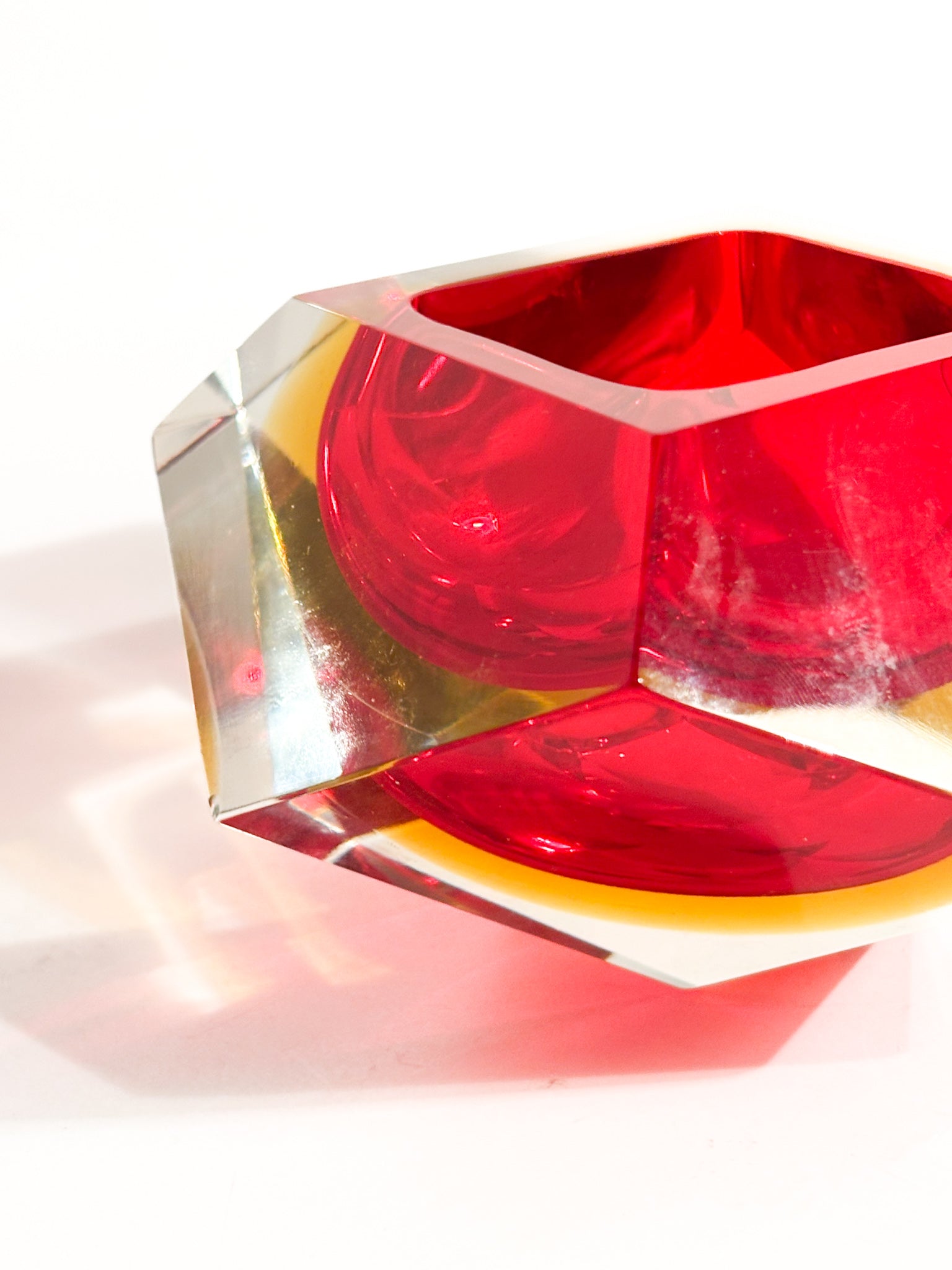 Ciotola Posacenere in Vetro di Murano Sommerso Mandruzzato Anni 70