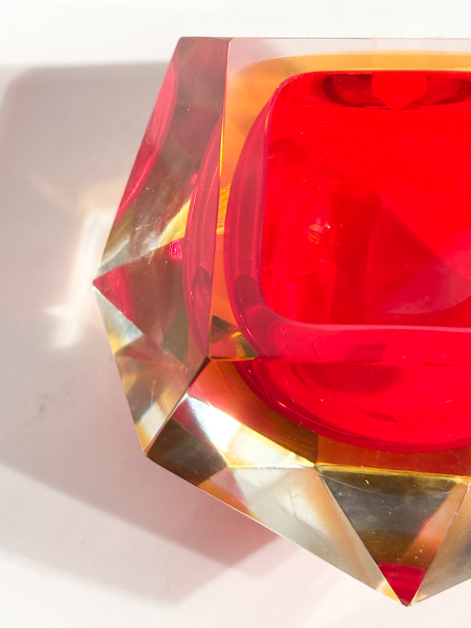 Ciotola Posacenere in Vetro di Murano Sommerso Mandruzzato Anni 70