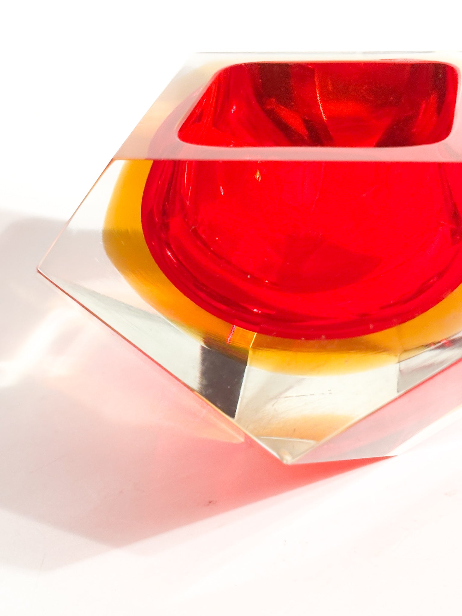 Ciotola Posacenere in Vetro di Murano Sommerso Mandruzzato Anni 70