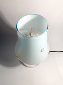 Table lamp in blue Murano glass and golden stem by Nason from the 80s