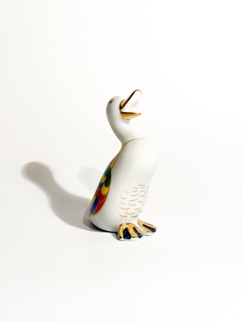 Porcelain Duck by Richard Ginori Hand Painted from the 1980s