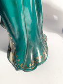 Pair of figurines of a lady and a gentleman in ceramic by Zaccagnini from the 1940s