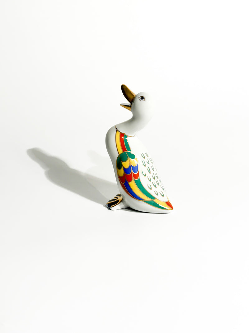 Porcelain Duck by Richard Ginori Hand Painted from the 1980s