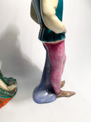 Pair of figurines of a lady and a gentleman in ceramic by Zaccagnini from the 1940s
