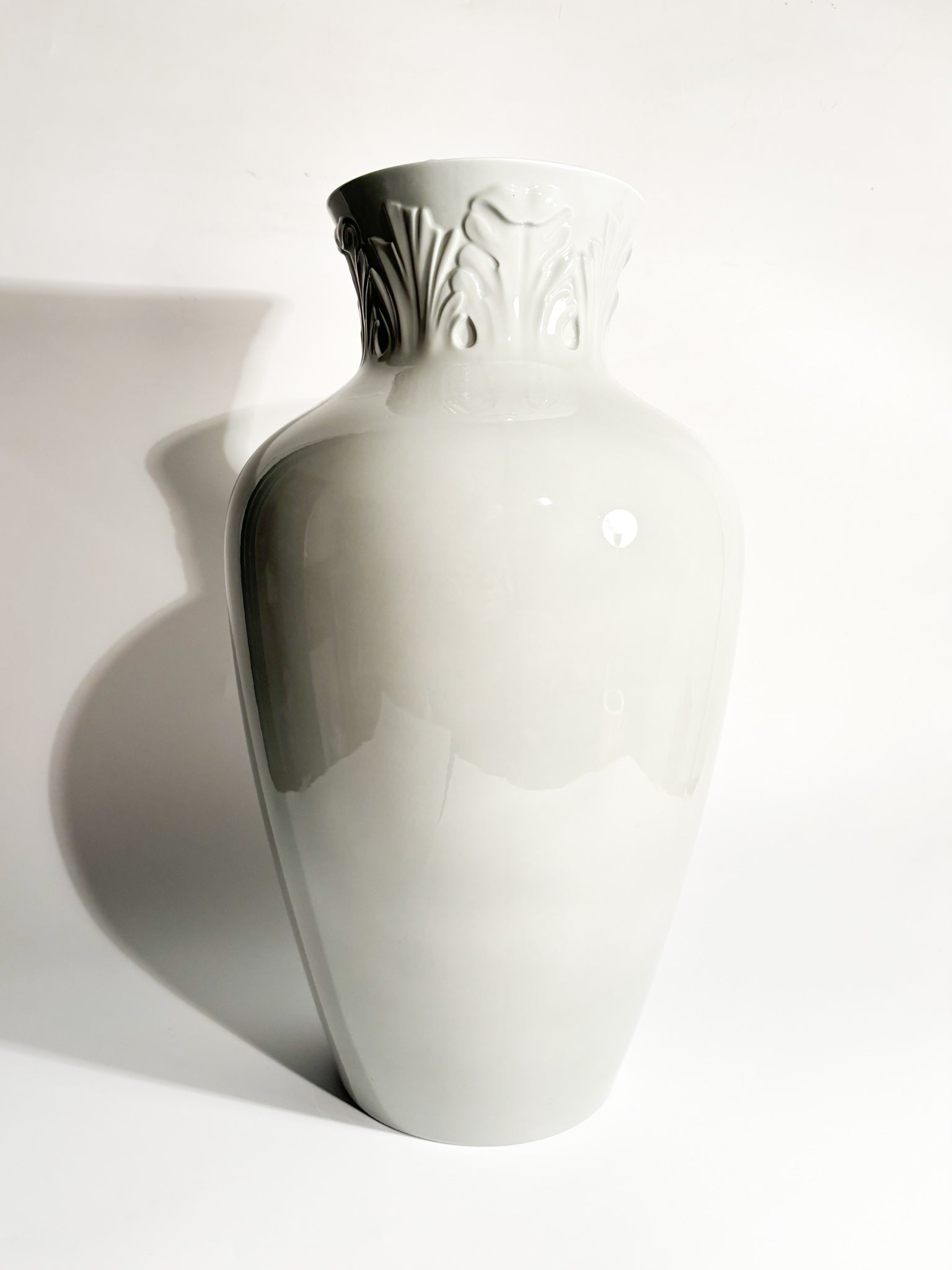 Porcelain Vase by Richard Ginori Gray 'Manifattura 1946' from the 1990s