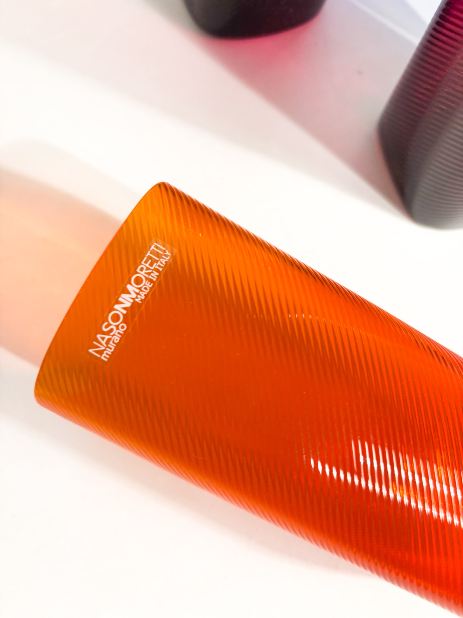 Set da Sei Bicchieri 'Rainbow' in Vetro di Murano di NasonMoretti Anni 90